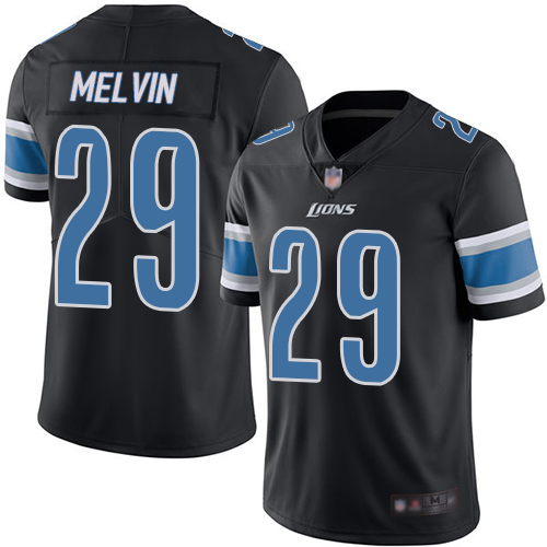 Detroit Lions Limited Black Men Rashaan Melvin Jersey NFL Football #29 Rush Vapor Untouchable->youth nfl jersey->Youth Jersey